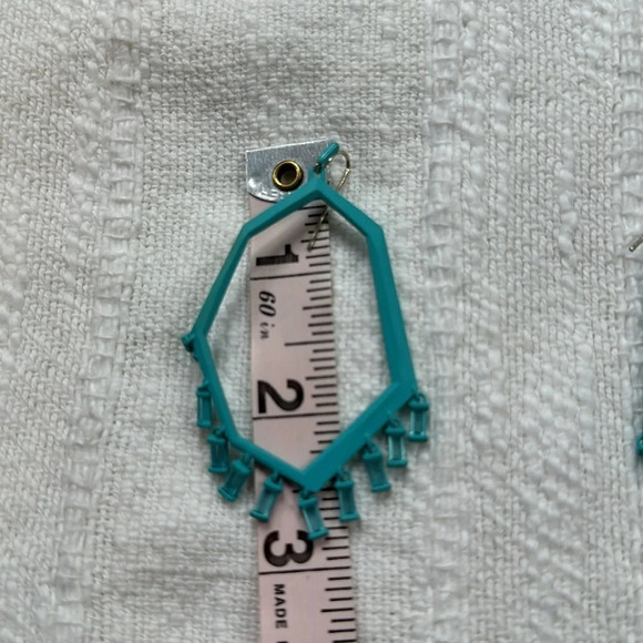 Kendra Scott Turquoise French Wire Earrings, NWOT - Picture 3 of 5